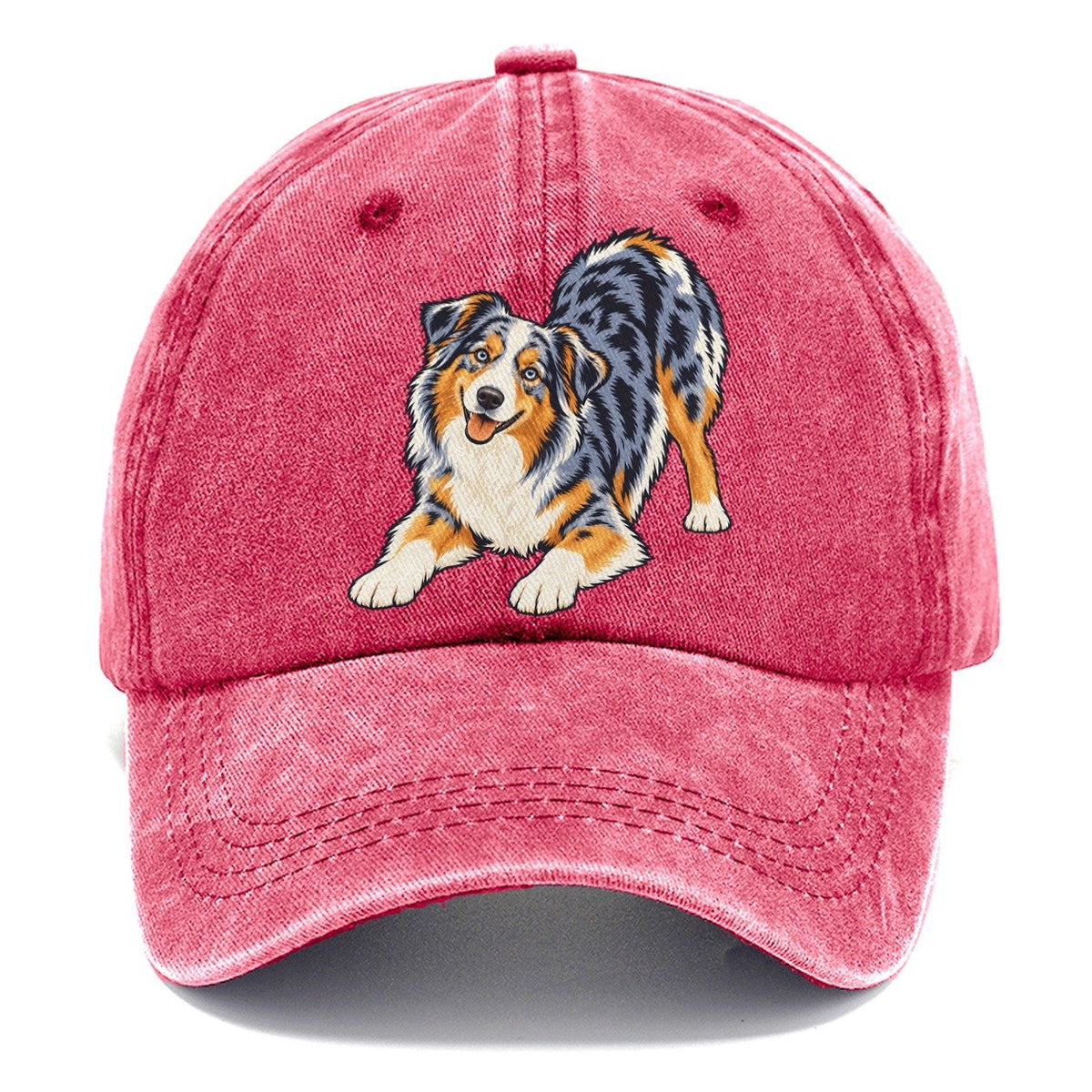 Blue Merle Australian Shepherd Classic Cap – Pomegranate Blush