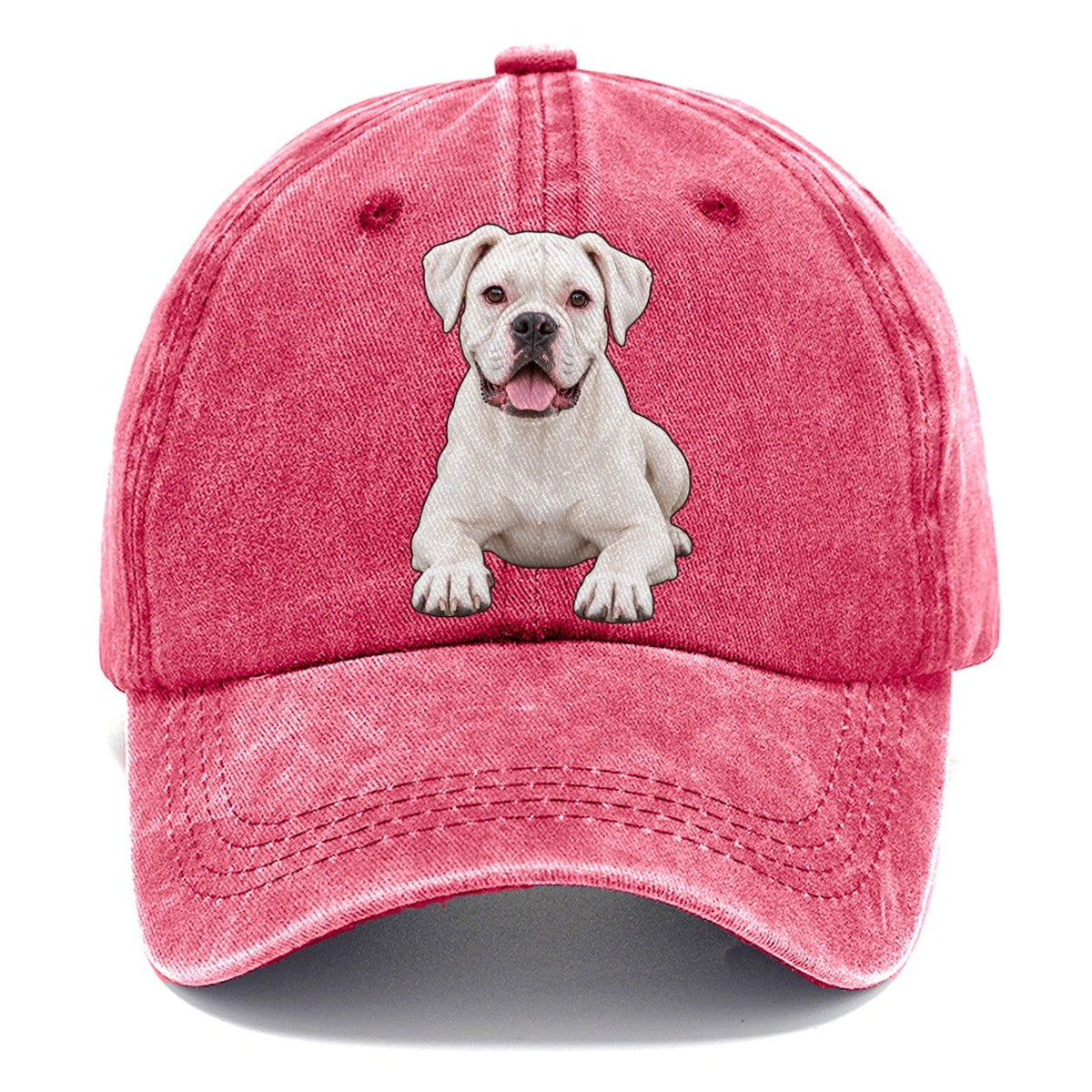 White Boxer Classic Cap – Pomegranate Blush