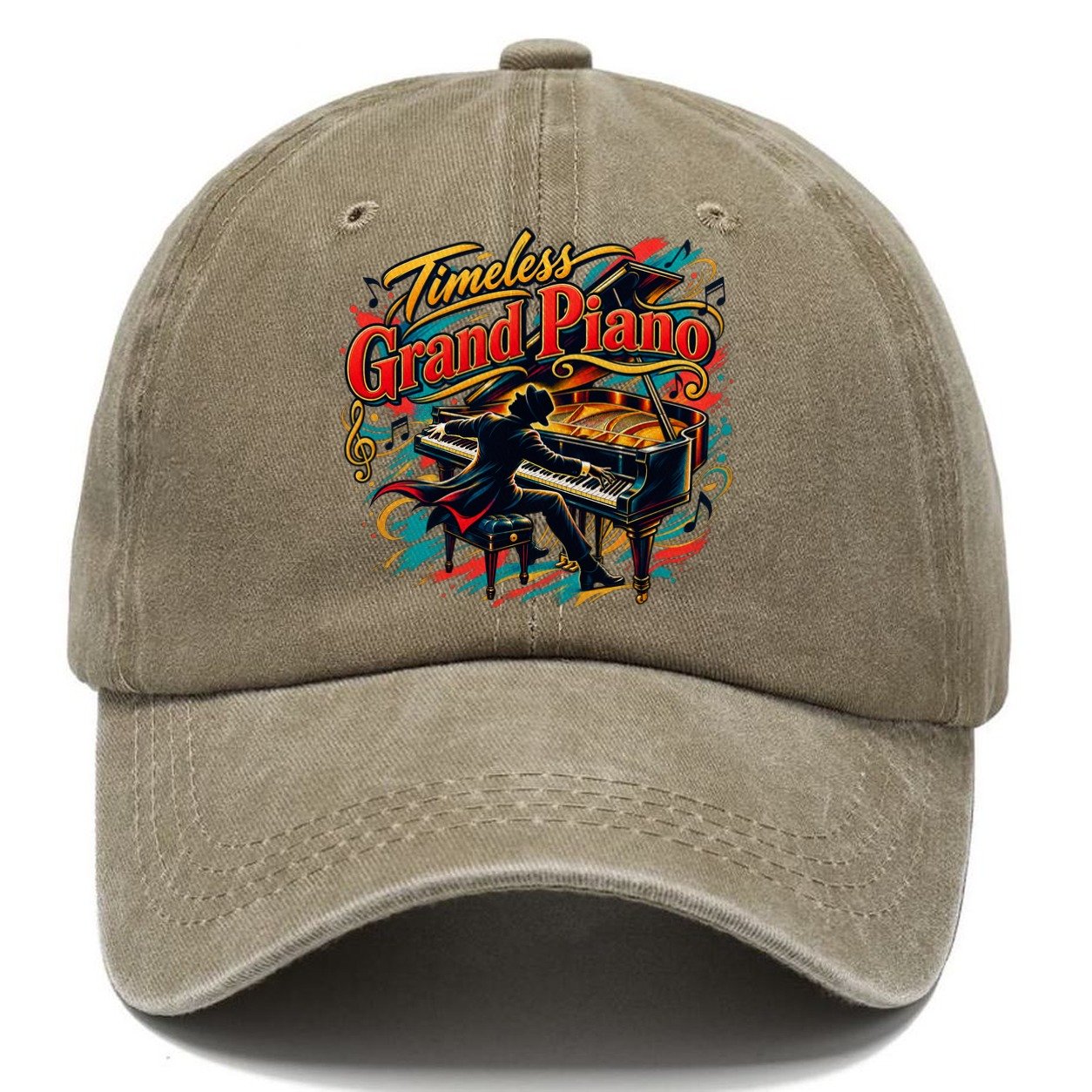 Timeless Grand Piano Music Instruments Classic Cap – Warm Sand