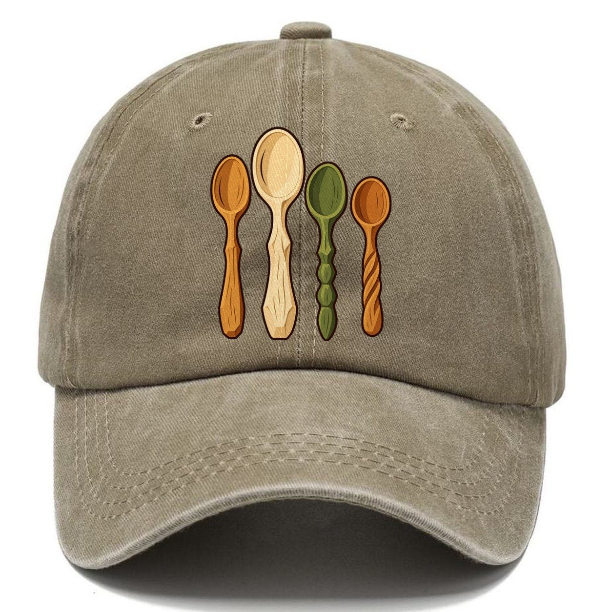 Carved Spoon Collection Woodworking Classic Cap – Warm Sand