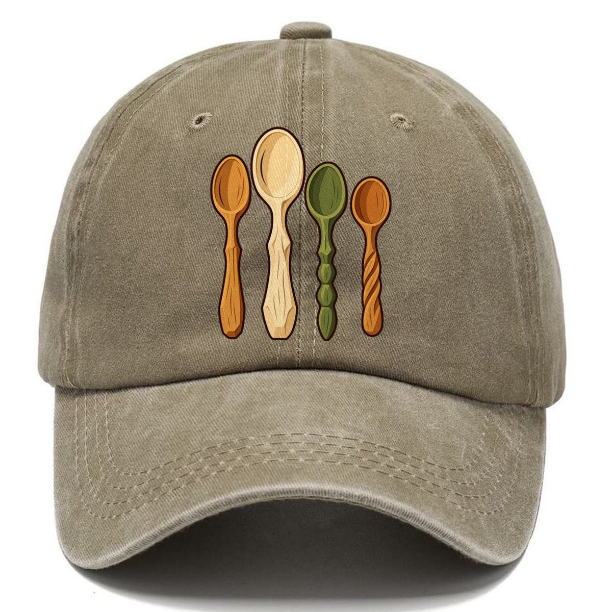 Carved Spoon Collection Woodworking Classic Cap – Warm Sand
