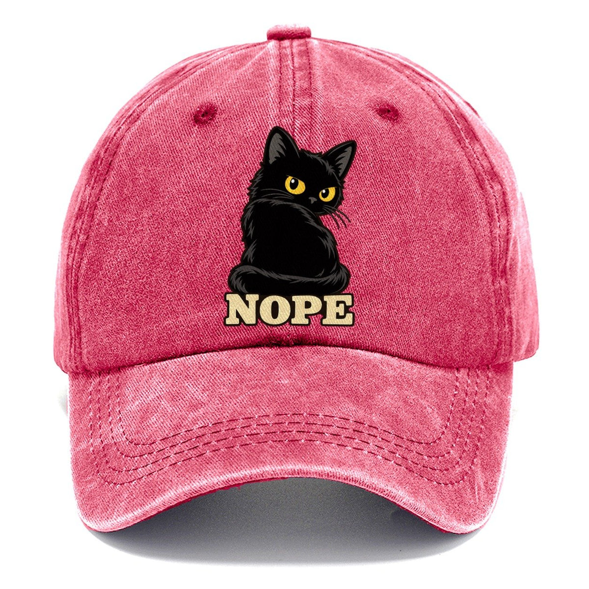 Black Cat Nope Fan Favorites Classic Cap – Pomegranate Blush