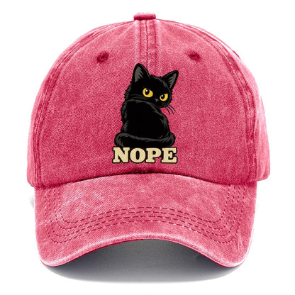 Black Cat Nope Fan Favorites Classic Cap – Pomegranate Blush