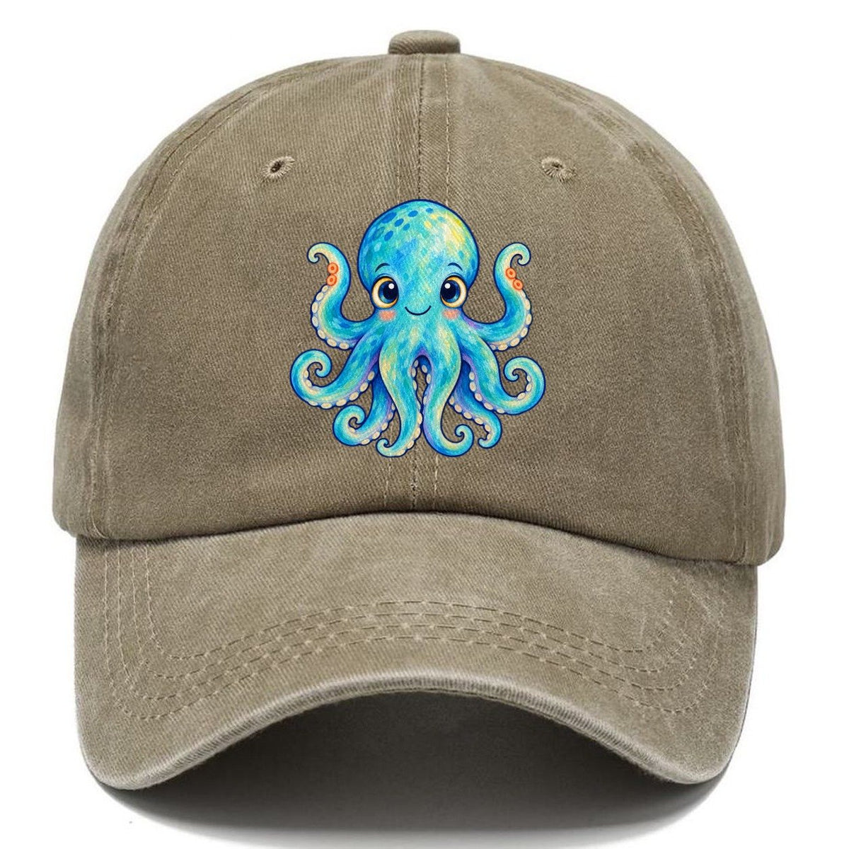 Octopus Curious Wave Sea Sprite Classic Cap – Warm Sand