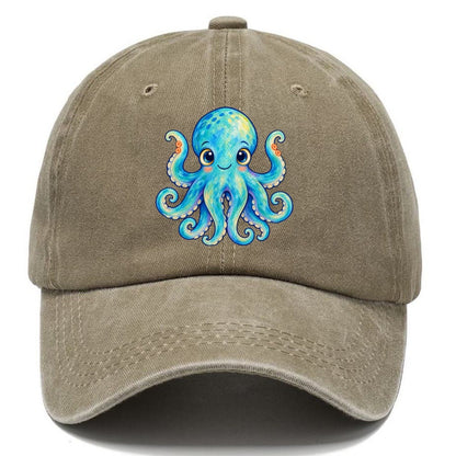 Octopus Curious Wave Sea Sprite Classic Cap – Warm Sand