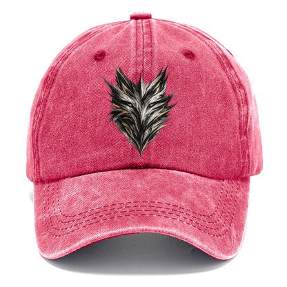 Black Gold Wolf Face Classic Cap – Pomegranate Blush