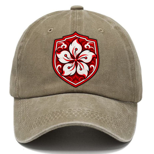 Hong Kong Minimal Emblem Country Logos Classic Cap – Warm Sand
