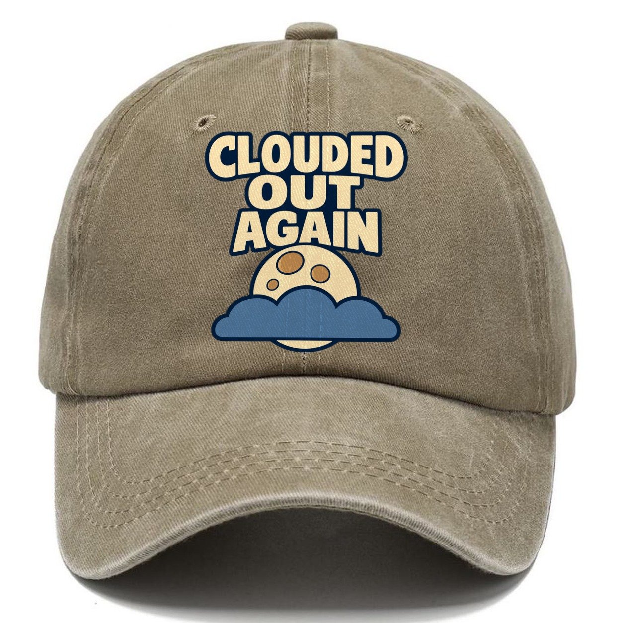 Clouded Out Again Astronomy And Stargazing Classic Cap – Warm Sand