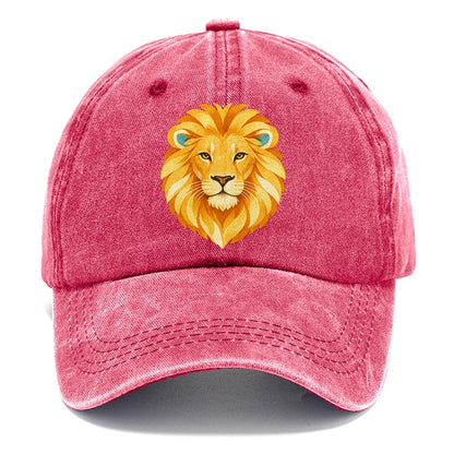 Golden Lion Head Classic Cap – Pomegranate Blush
