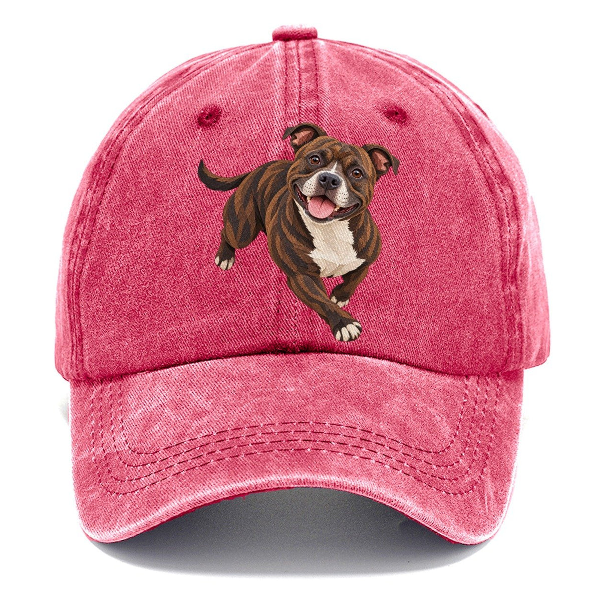 Happy Brindle Pitbull Classic Cap – Pomegranate Blush
