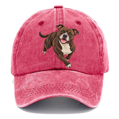 Happy Brindle Pitbull Classic Cap – Pomegranate Blush