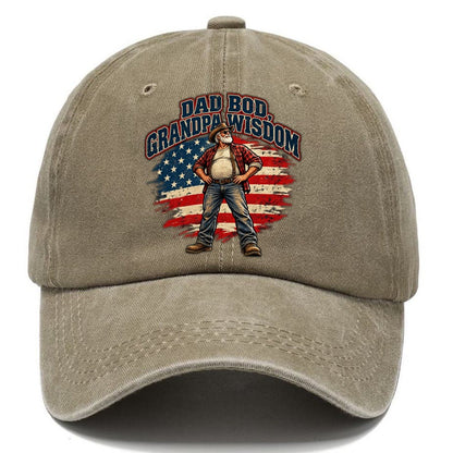 Dad Bod Grandpa Wisdom Old Man Strong Classic Cap – Warm Sand