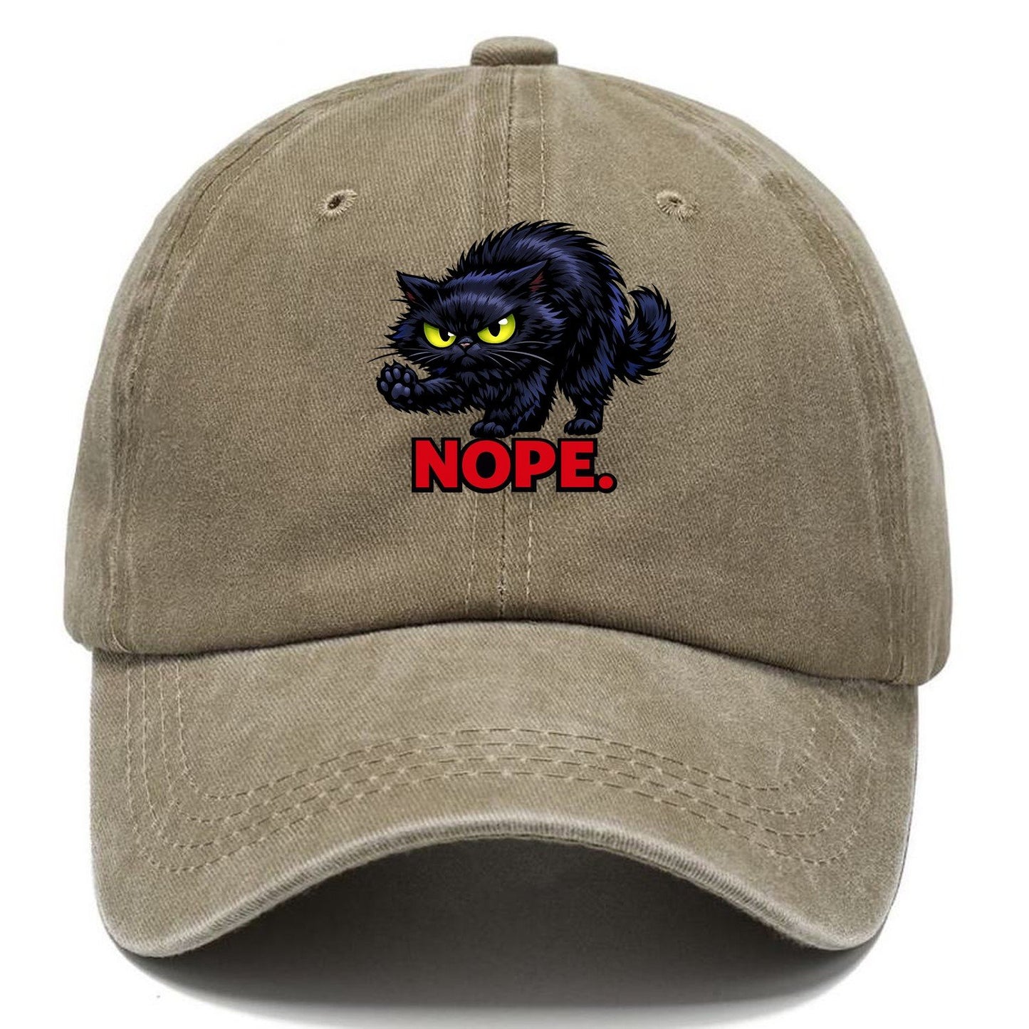 Nope Black Cat Classic Cap – Warm Sand