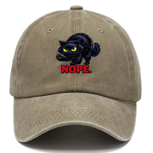 Nope Black Cat Classic Cap – Warm Sand