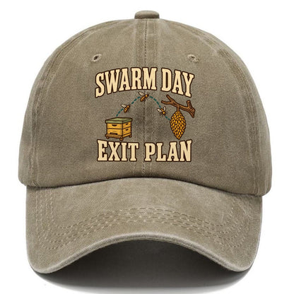 Swarm Day Exit Plan Beekeeping Classic Cap – Warm Sand