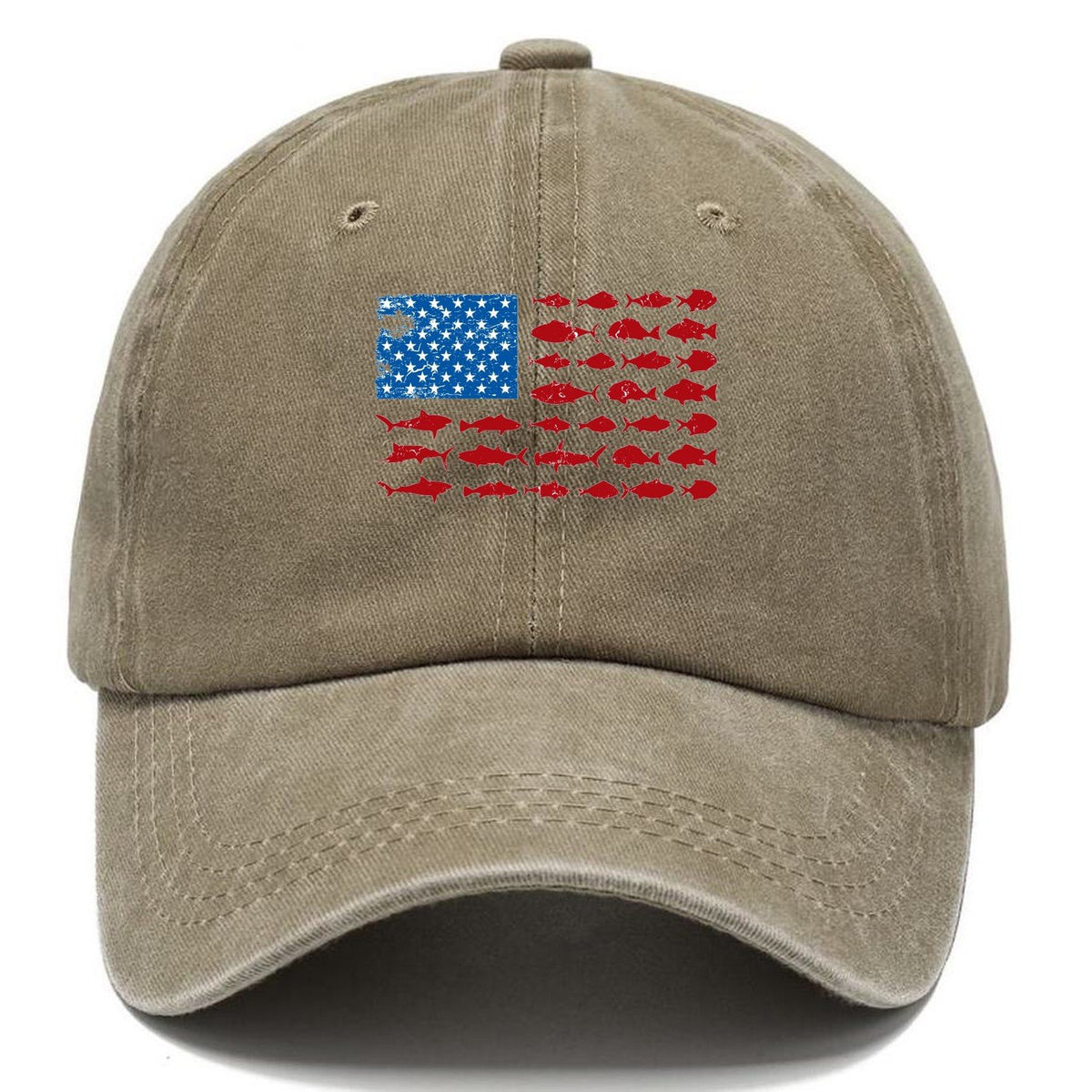 Fish Flag Logo Classic Cap – Warm Sand
