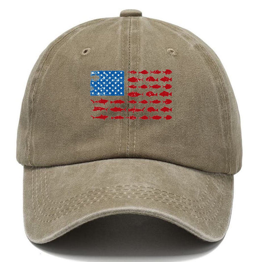 Fish Flag Logo Classic Cap – Warm Sand