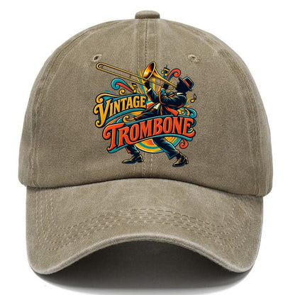 Vintage Trombone Music Instruments Classic Cap – Warm Sand