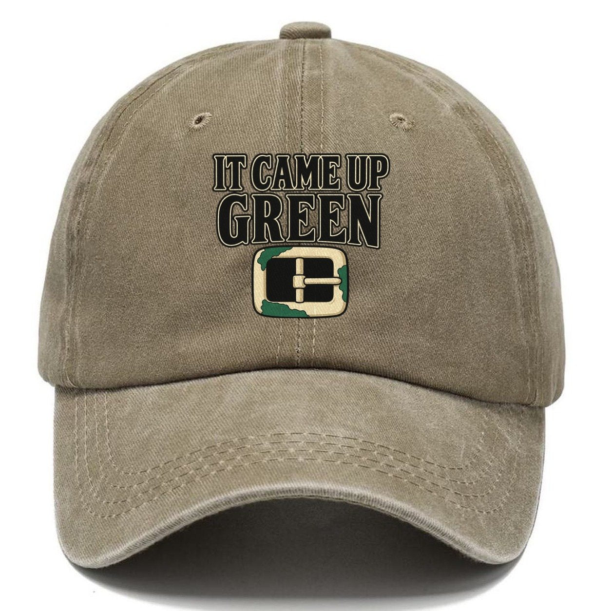 It Came Up Green Treasure Hunting Classic Cap – Warm Sand