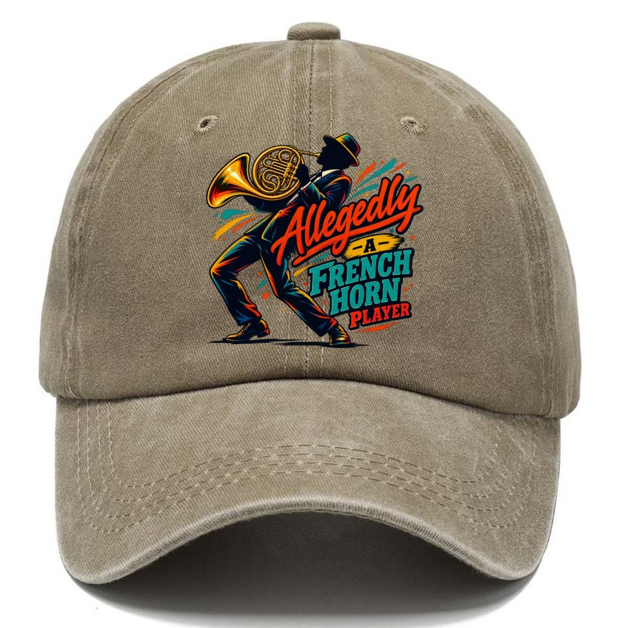 Allegedly A French Horn Player Music Instruments Classic Cap – Warm Sand