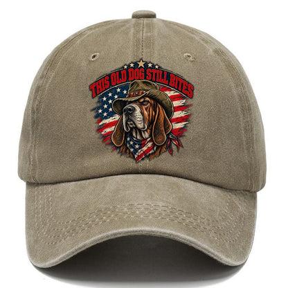 This Old Dog Still Bites Old Man Strong Classic Cap – Warm Sand