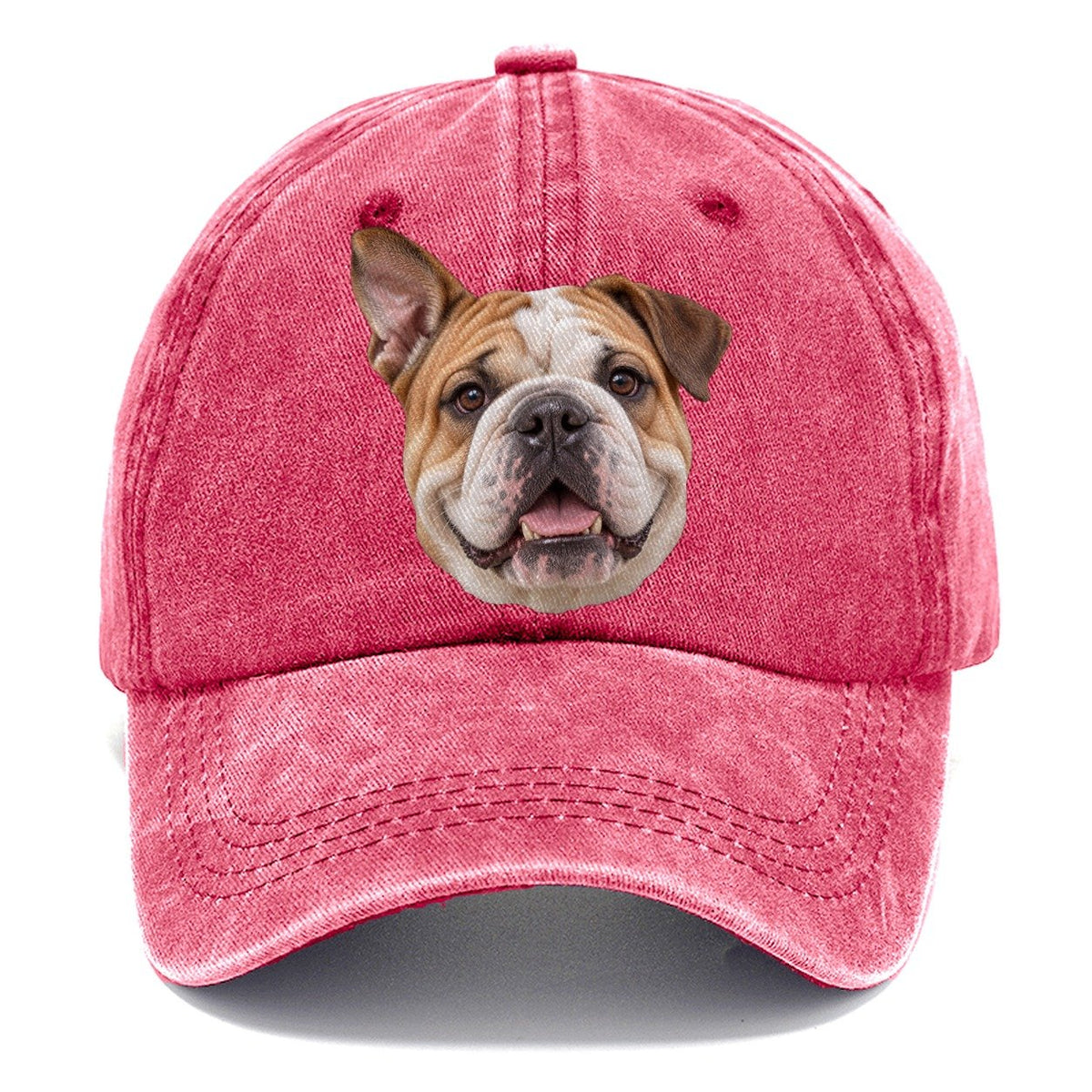 Bulldog One Ear Up Everyday Originals Classic Cap – Pomegranate Blush