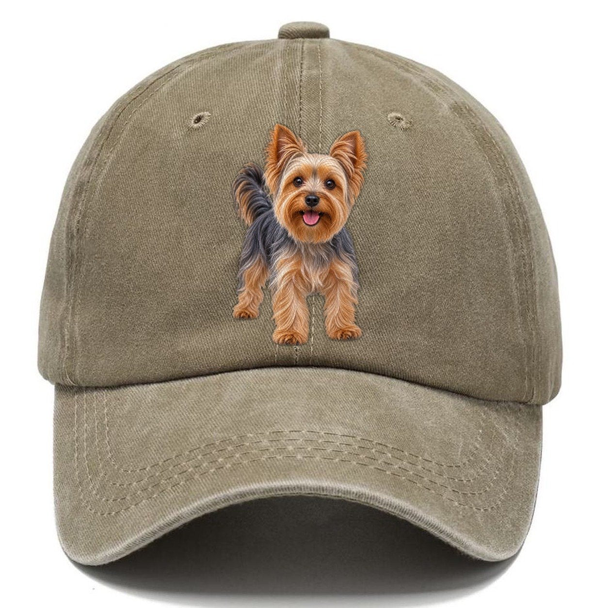Yorkshire Terrier Standing Top Breeds Classic Cap – Warm Sand