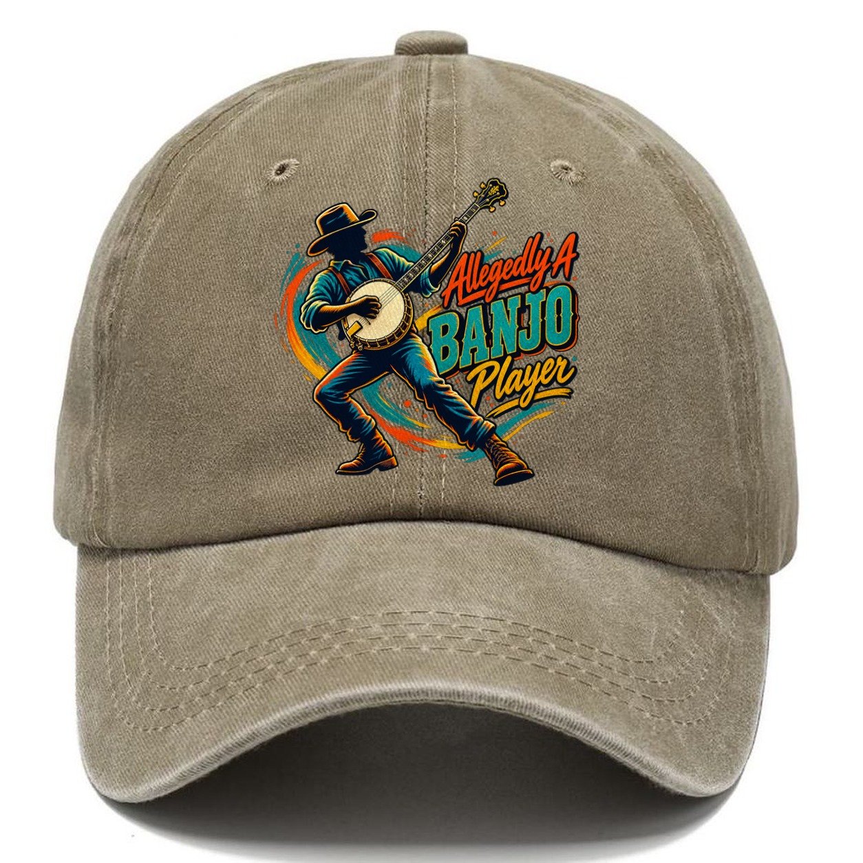 Allegedly A Banjo Player Music Instruments Classic Cap – Warm Sand