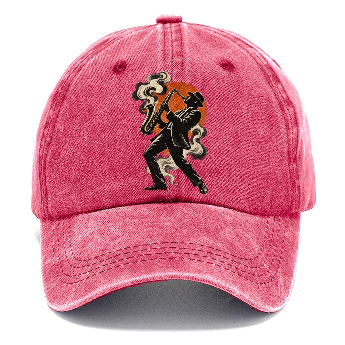 Saxophone Player in Red Moonlight Classic Cap – Pomegranate Blush