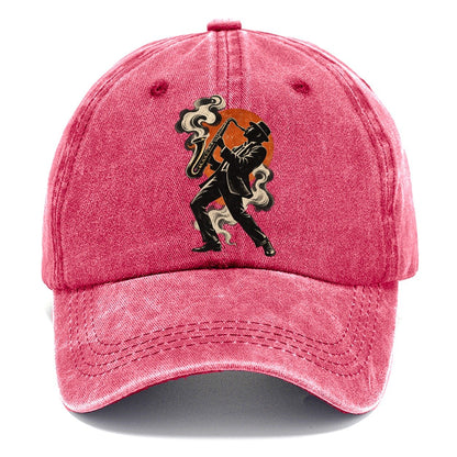 Saxophone Player in Red Moonlight Classic Cap – Pomegranate Blush