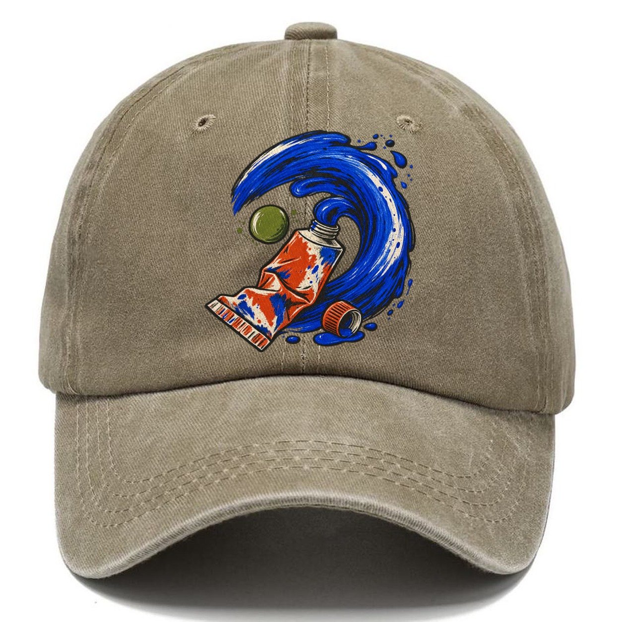 Cobalt Brush Wave Clay Color Makers Classic Cap – Warm Sand