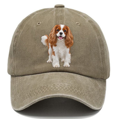 Cavalier King Charles Spaniel Standing Top Breeds Classic Cap – Warm Sand