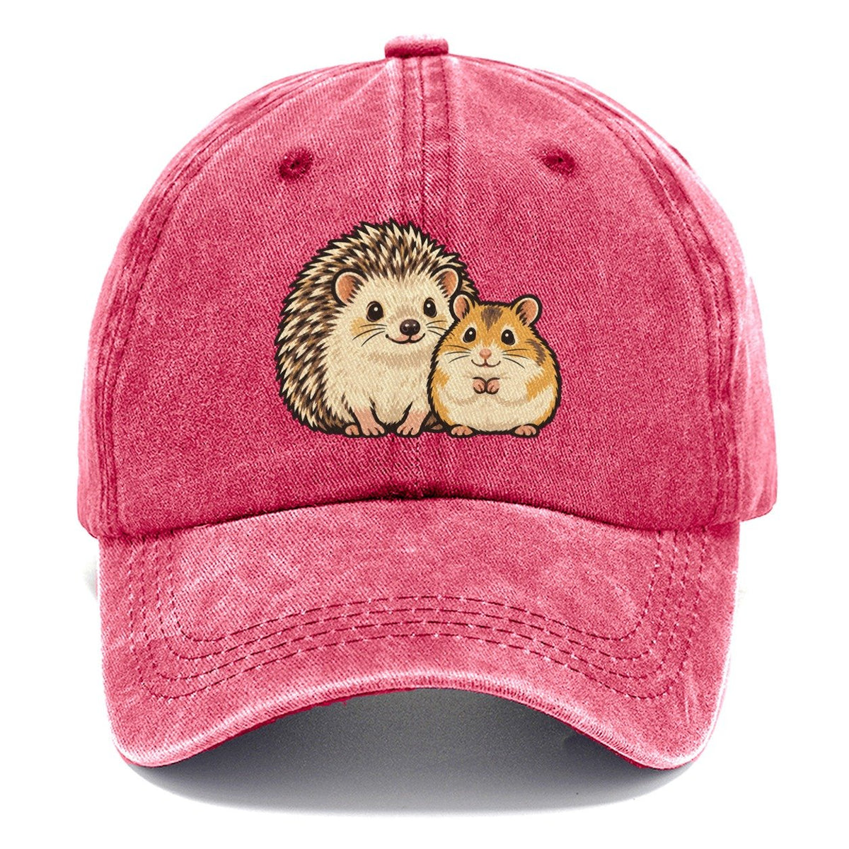 Hedgehog And Hamster Small Pet Logos Classic Cap – Pomegranate Blush