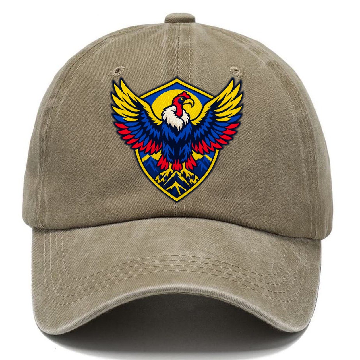 Colombia Minimal Emblem Country Logos Classic Cap – Warm Sand