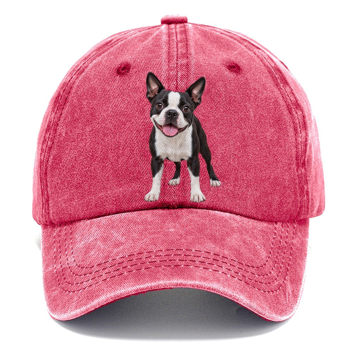 Boston Terrier Standing Top Breeds Classic Cap – Pomegranate Blush