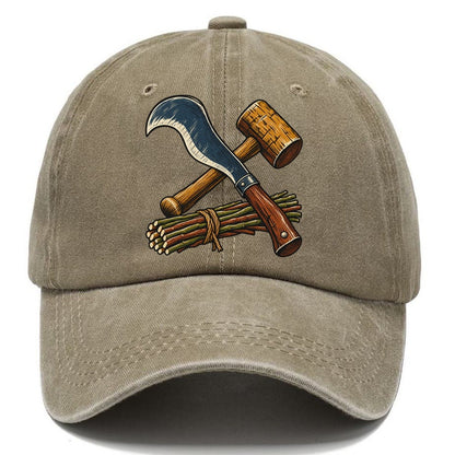 Hedgelayer Billhook Mallet And Hazel Rods Uk Culture Heritage Classic Cap – Warm Sand