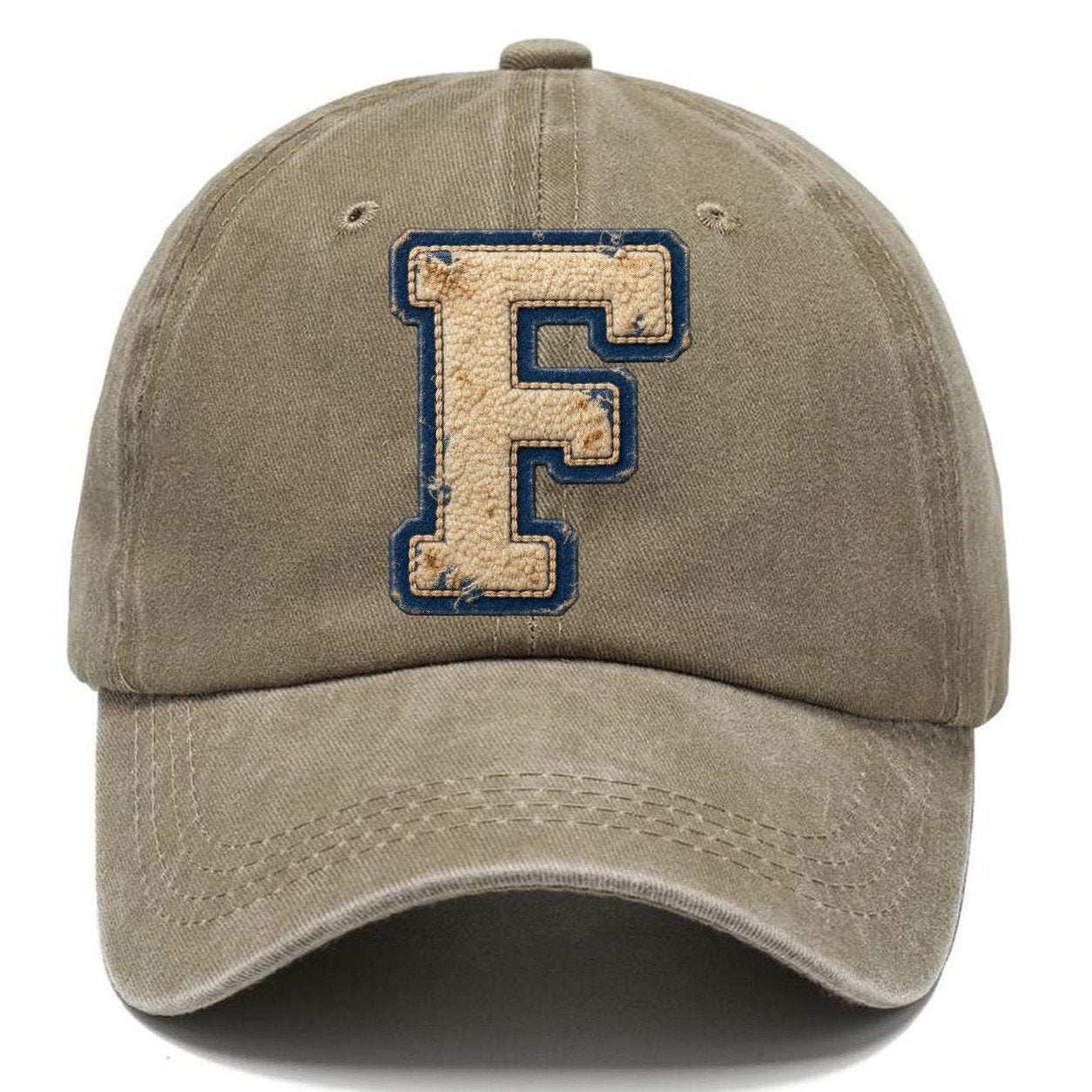 Varsity Chenille F Monogram Classic Cap – Warm Sand