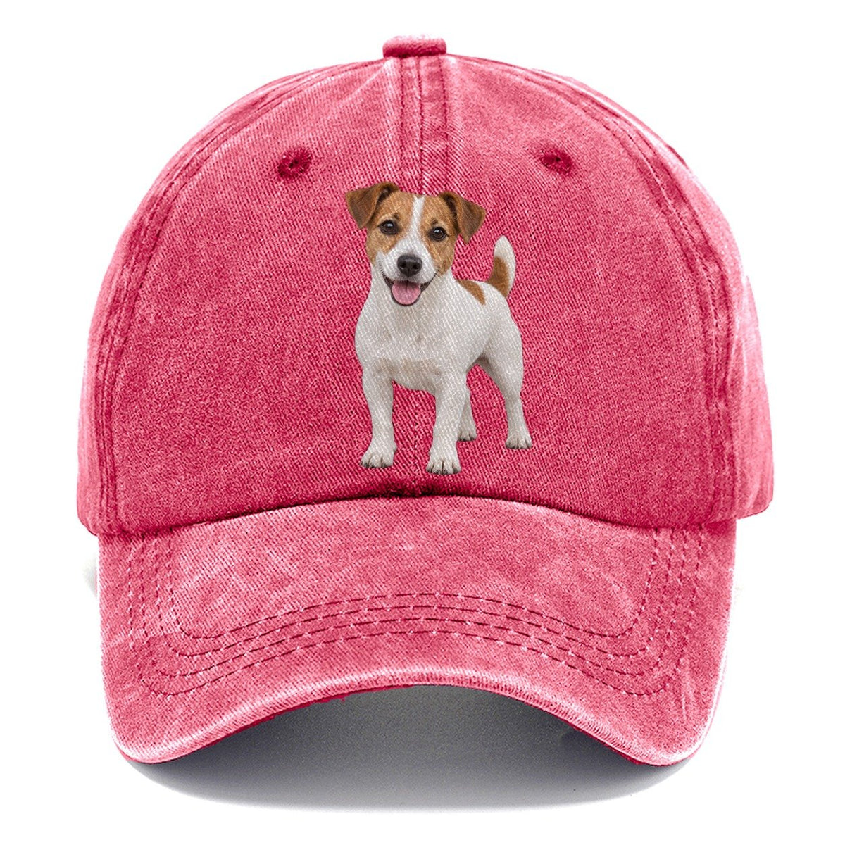 Jack Russell Terrier Standing Top Breeds Classic Cap – Pomegranate Blush