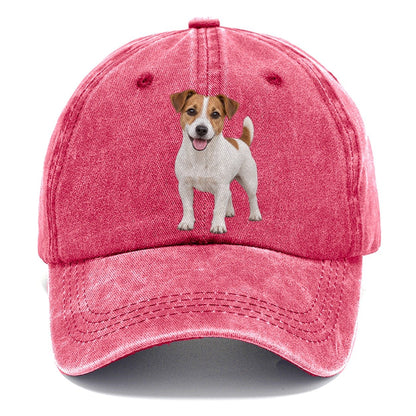 Jack Russell Terrier Standing Top Breeds Classic Cap – Pomegranate Blush