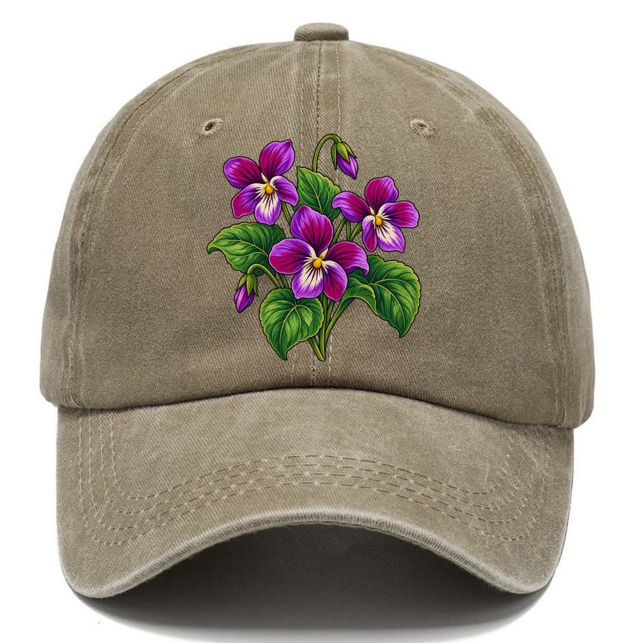 New Brunswick Purple Violet Canada Cultural Icons Classic Cap – Warm Sand