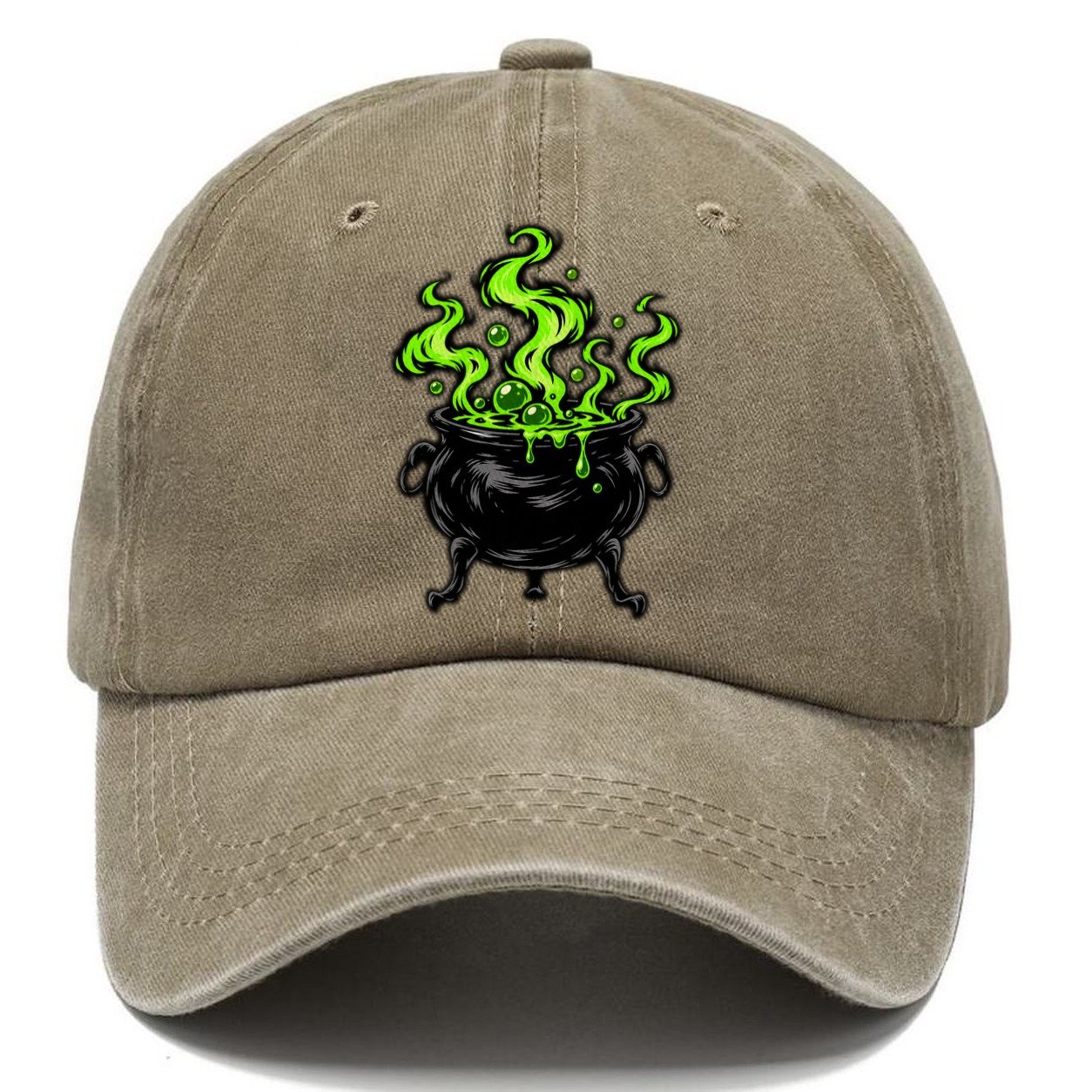 Bubbling Cauldron Witch Magic Classic Cap – Warm Sand