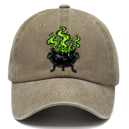 Bubbling Cauldron Witch Magic Classic Cap – Warm Sand