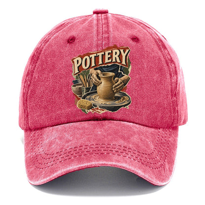 Pottery Hands on Wheel Classic Cap – Pomegranate Blush