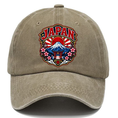 Japan Retro Badge Country Logos Classic Cap – Warm Sand