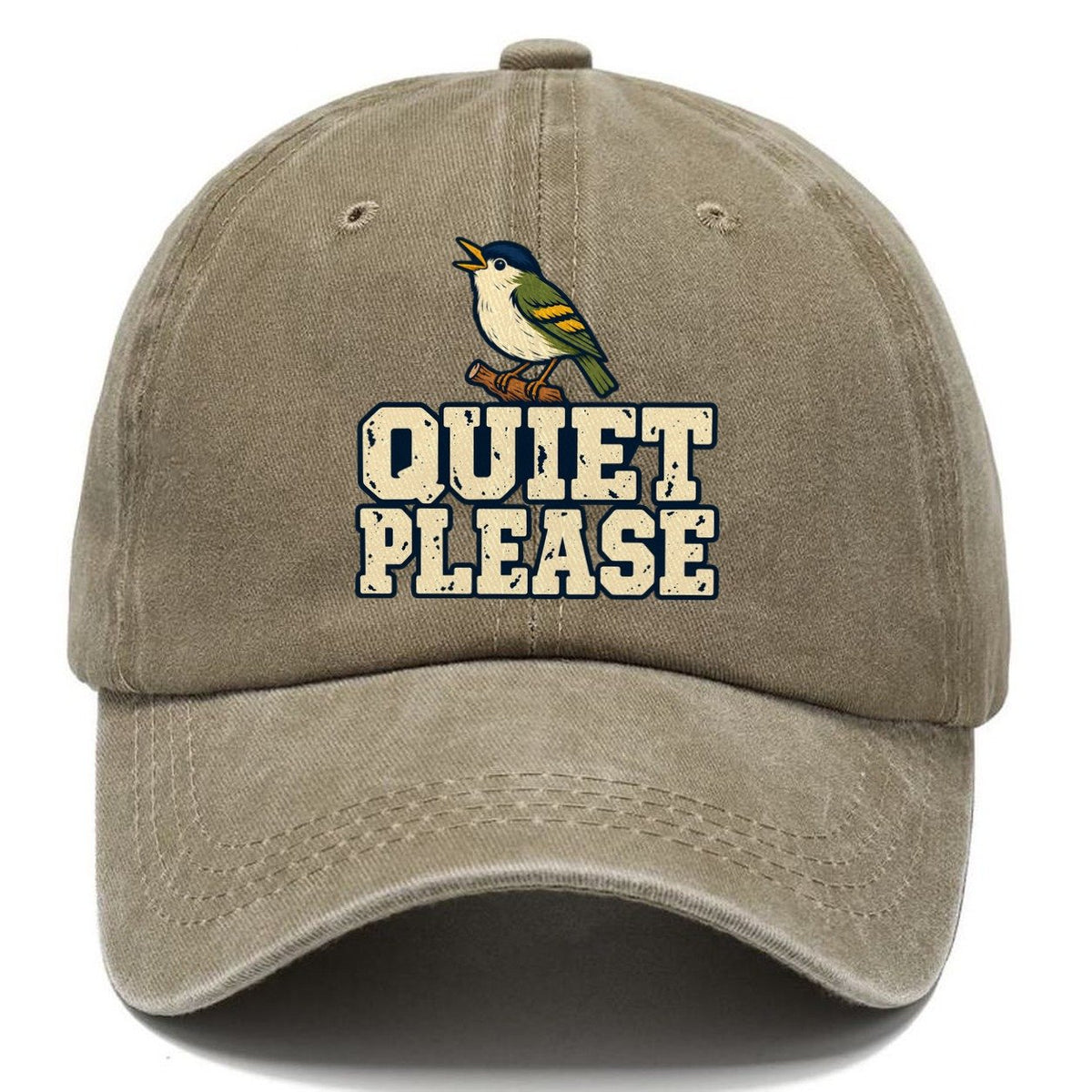 Quiet Please Birdwatching Classic Cap – Warm Sand