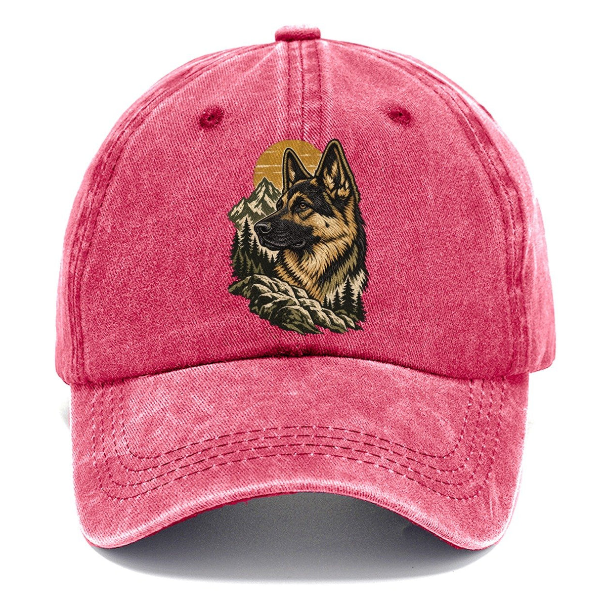 German Shepherd Mountain Sun Classic Cap – Pomegranate Blush