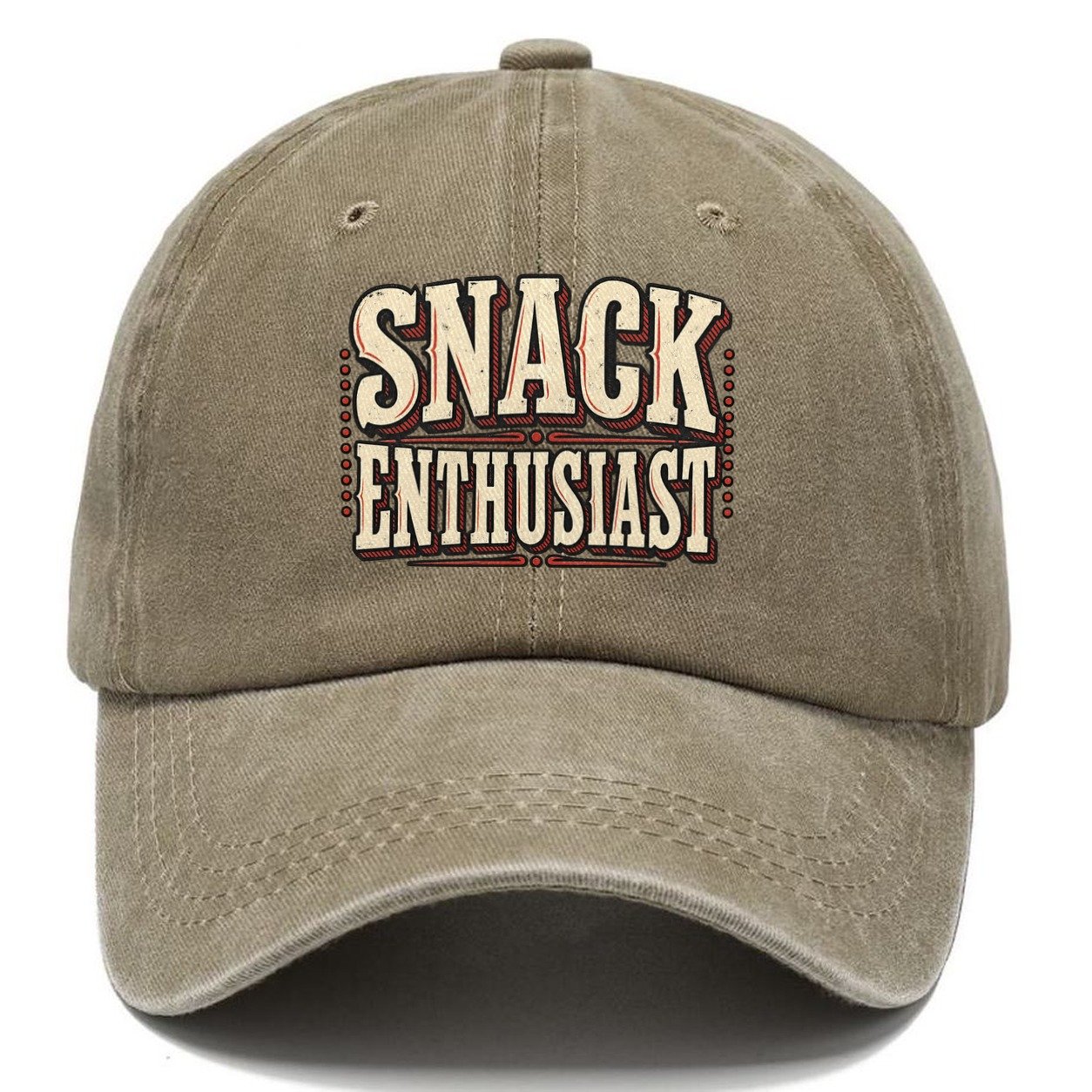 Snack Enthusiast American Wit Classic Cap – Warm Sand