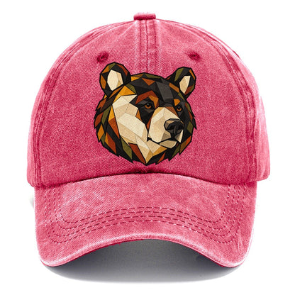 Black Bear Head Wildwood Mosaic Classic Cap – Pomegranate Blush