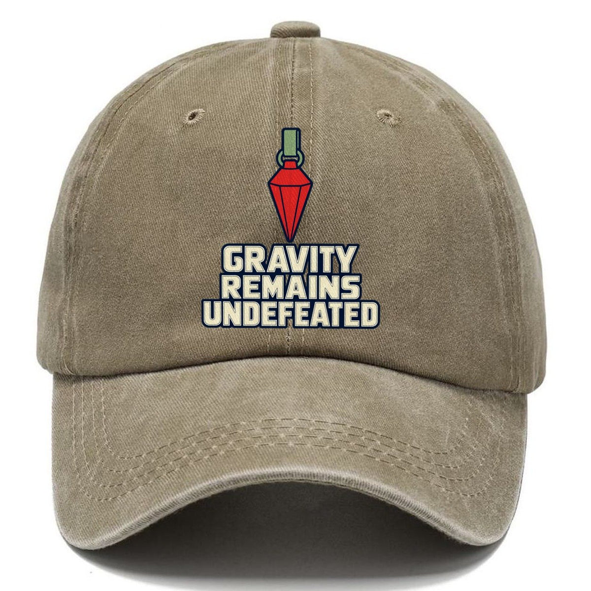 Gravity Remains Undefeated Rock Climbing Classic Cap – Warm Sand