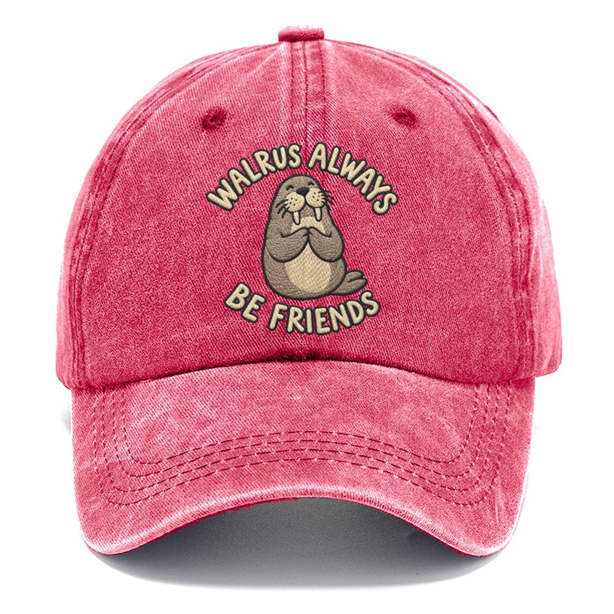 Walrus Animal Puns Classic Cap – Pomegranate Blush